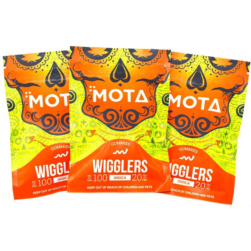 Wiggles Indica 2 Mota – Indica Wigglers Medicated Gummies (100mg THC)