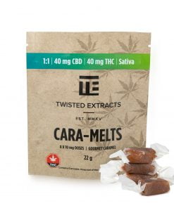 Twisted Extracts – 1:1 Sativa Cara-Melts (40mg THC + 40mg CBD)