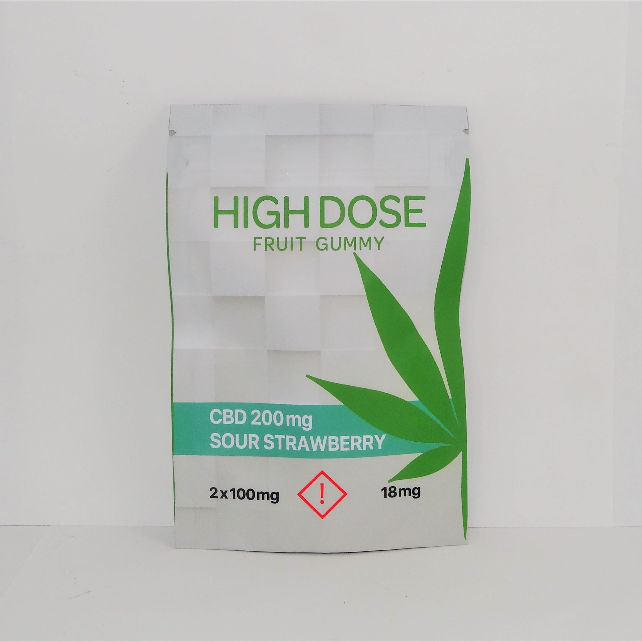 High Dose Fruit Gummy CBD scaled High Dose - CBD Sour Strawberry Gummy (200mg CBD)