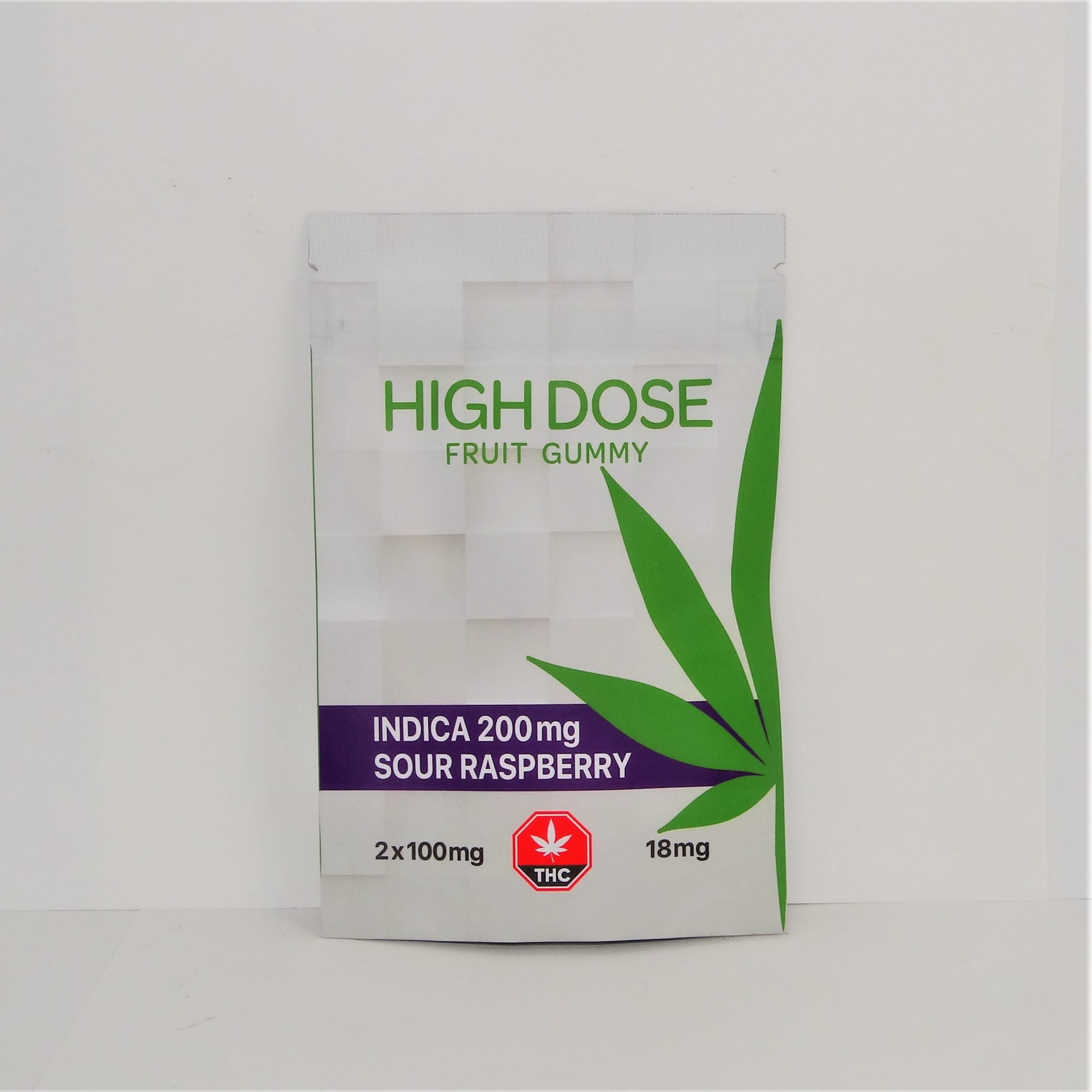 High Dose Fruit Gummy Indica scaled High Dose - Indica Sour Raspberry Gummy (200mg THC)