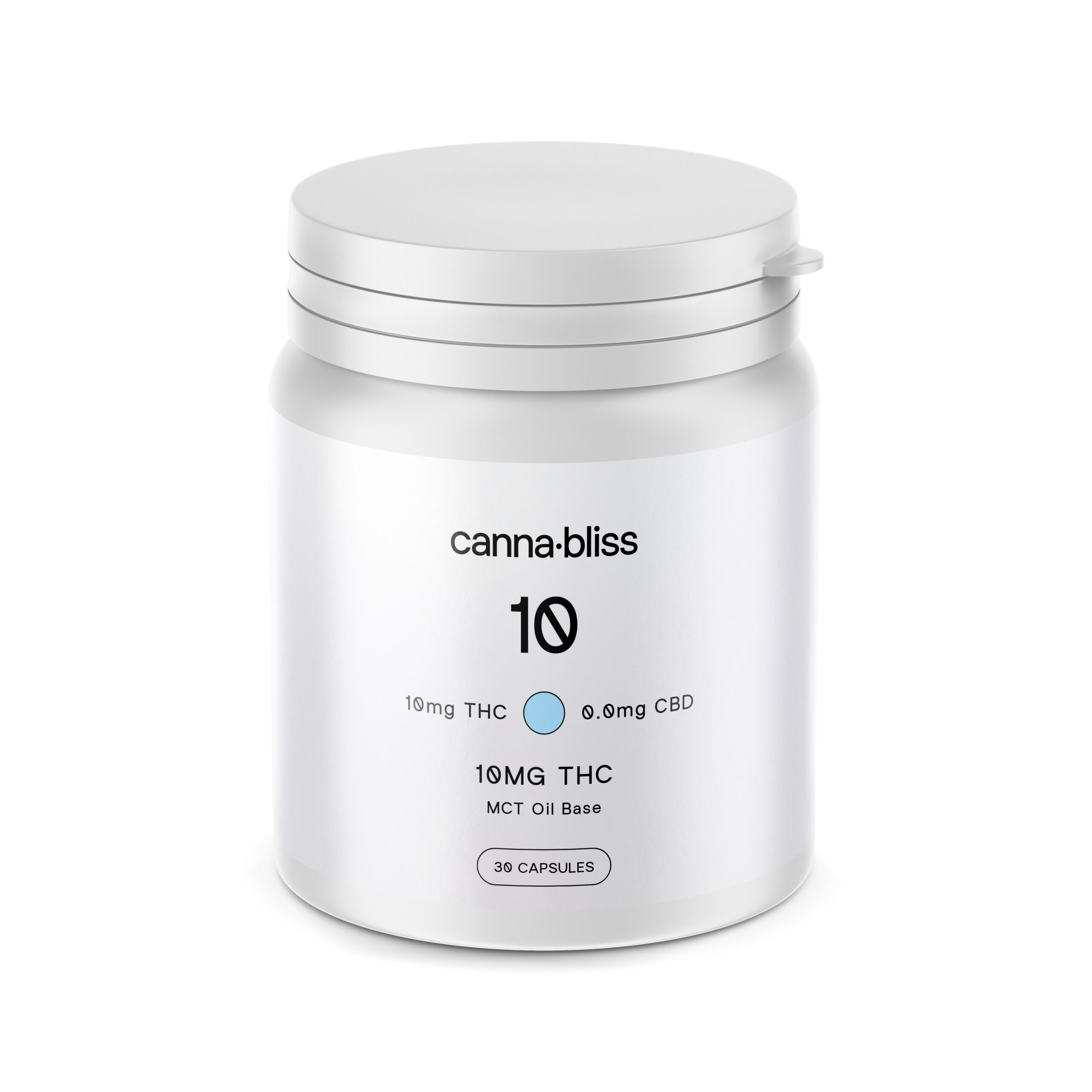 3 CannaBliss 10 10mg THC scaled Canna Bliss THC Capsules - 10mg (30 pack)