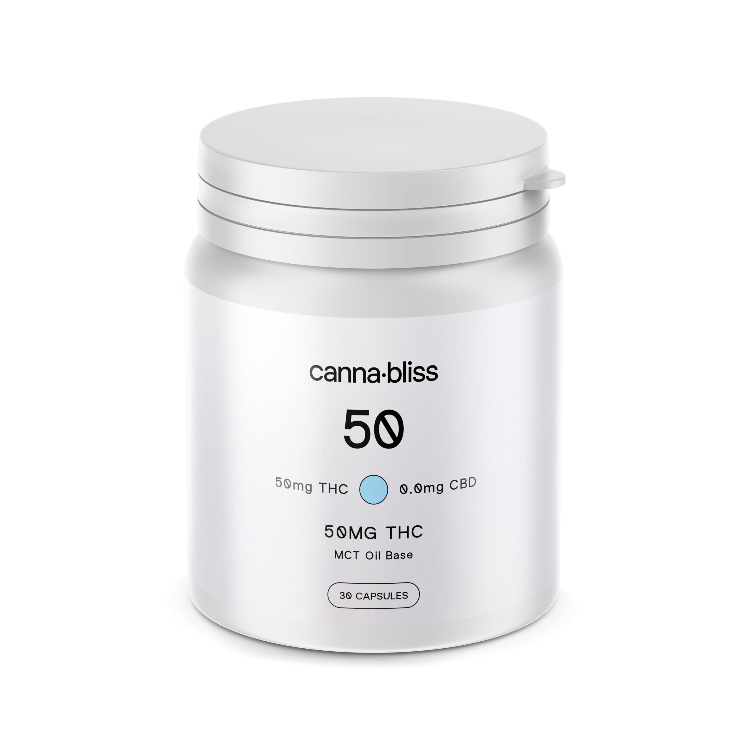 7 CannaBliss 50 50mg THC scaled Canna Bliss THC Capsules - 50mg (30 pack)