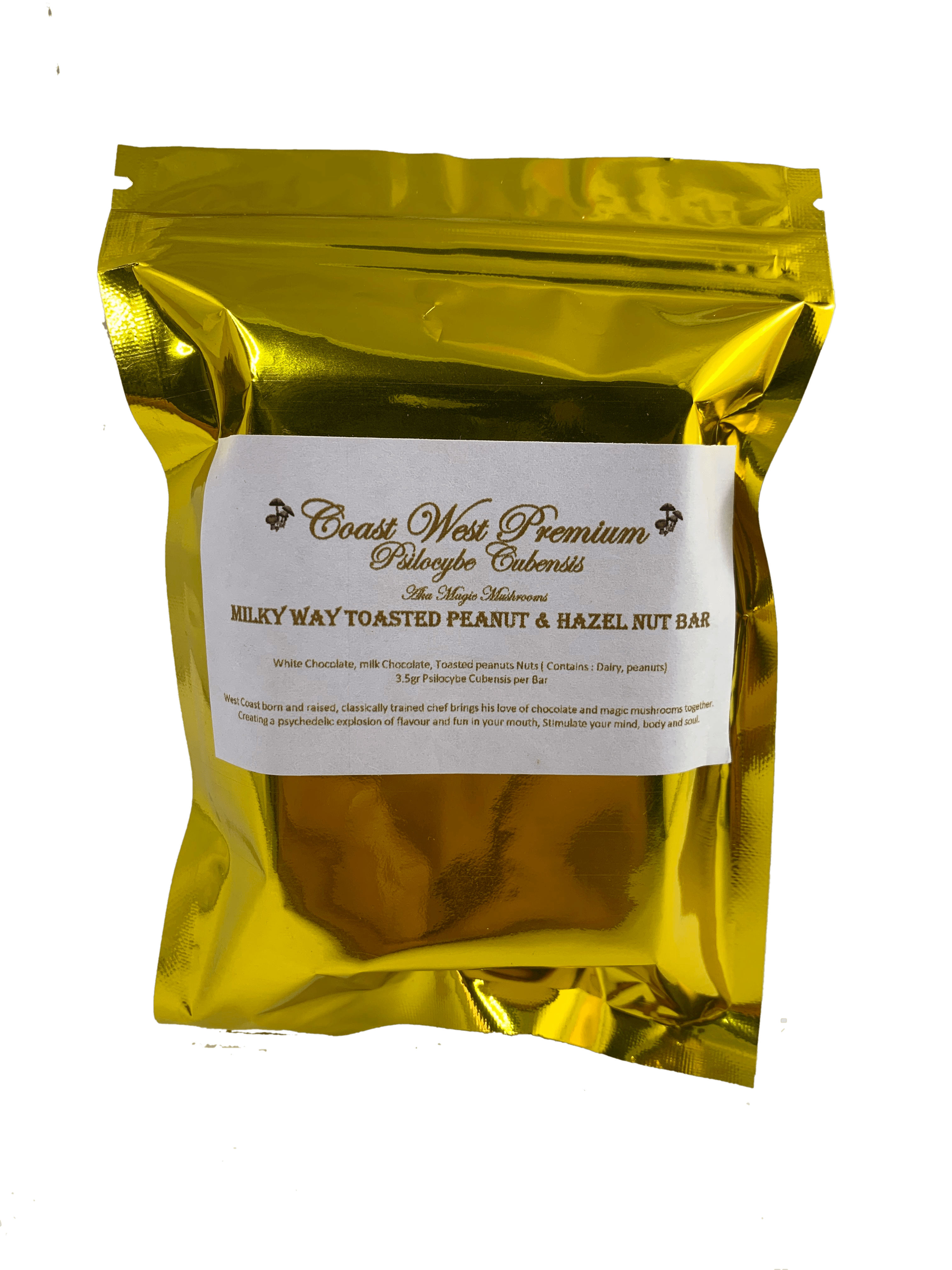 West Coast Shroom 3.5g Coast West Premium - Milky Way Toasted Hazel & Peanut Bar