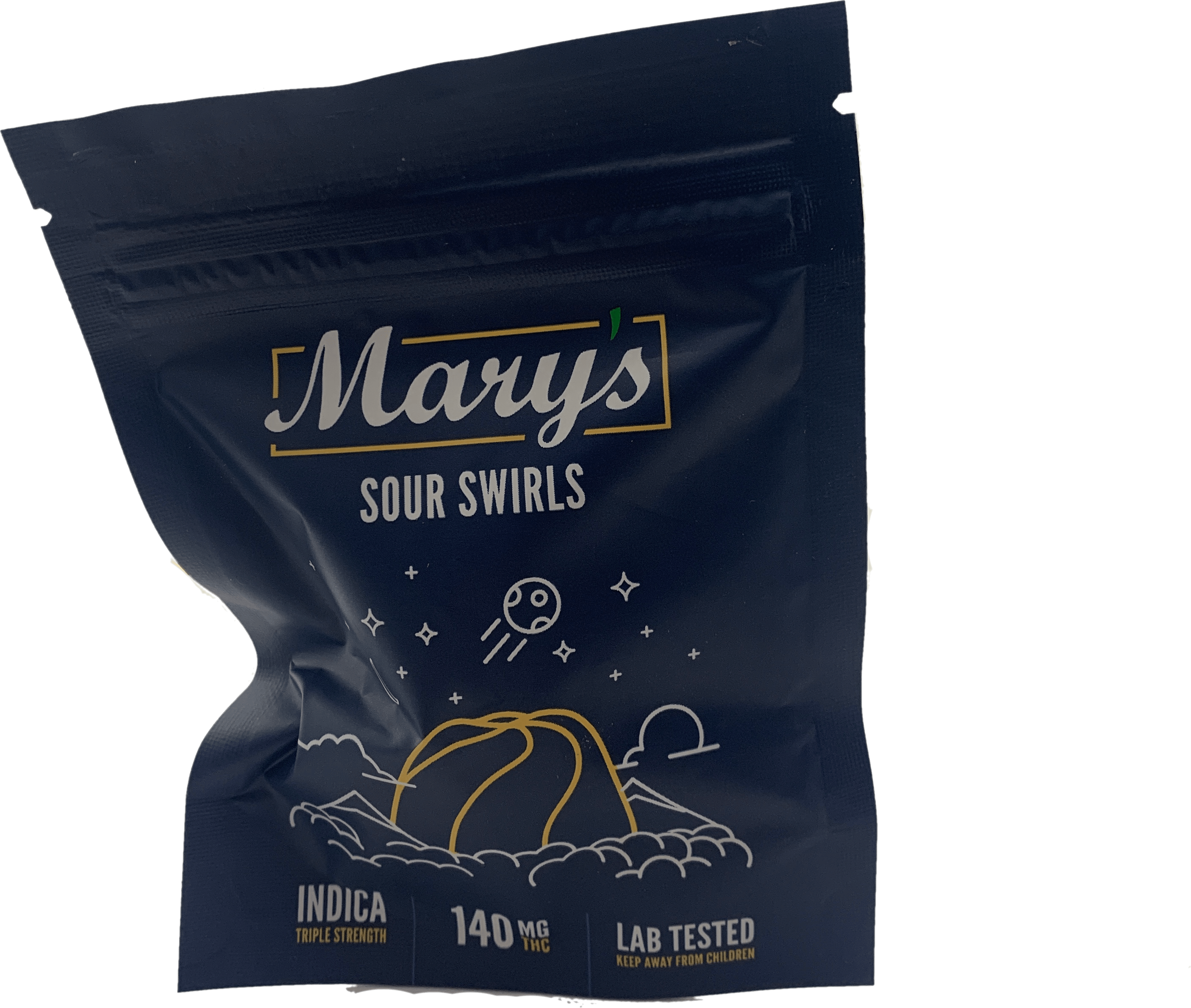 Marys Indica Sour Swirls cutout Mary's Triple Strength Indica Sour Swirls