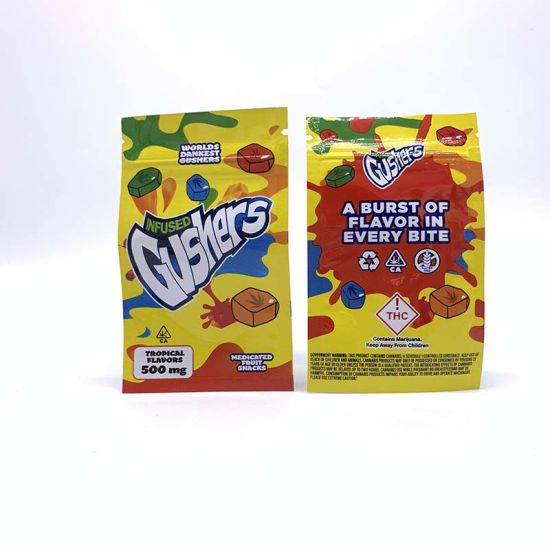 Runtz Gummies 500mg Cannaburst Mylar Bag Sour Gushers Infused Packaging Pouch Package Infused Gushers