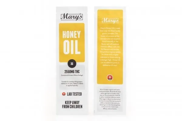 Honey Oil Extract 3G 600x400 1 Mary's Honey Oil 3G (2550mg THC)