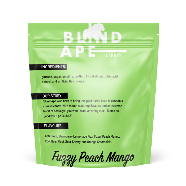 blind ape fuzzy peach mango Blind Ape Gummies (300mg THC)