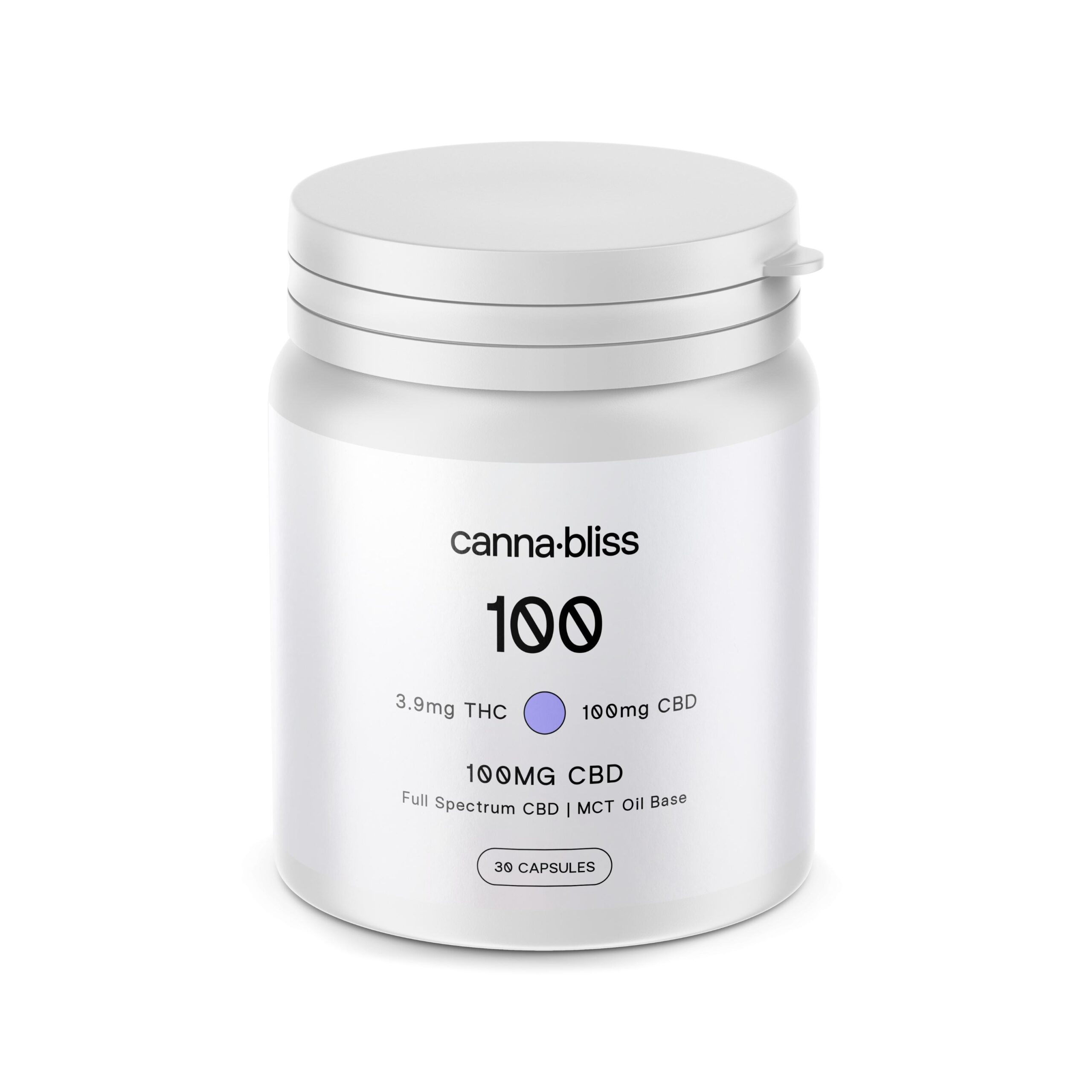 Canna Bliss CBD Full Spectrum Capsules.jpeg scaled Canna Bliss Full Spectrum CBD Capsules - 100mg (30 pack)