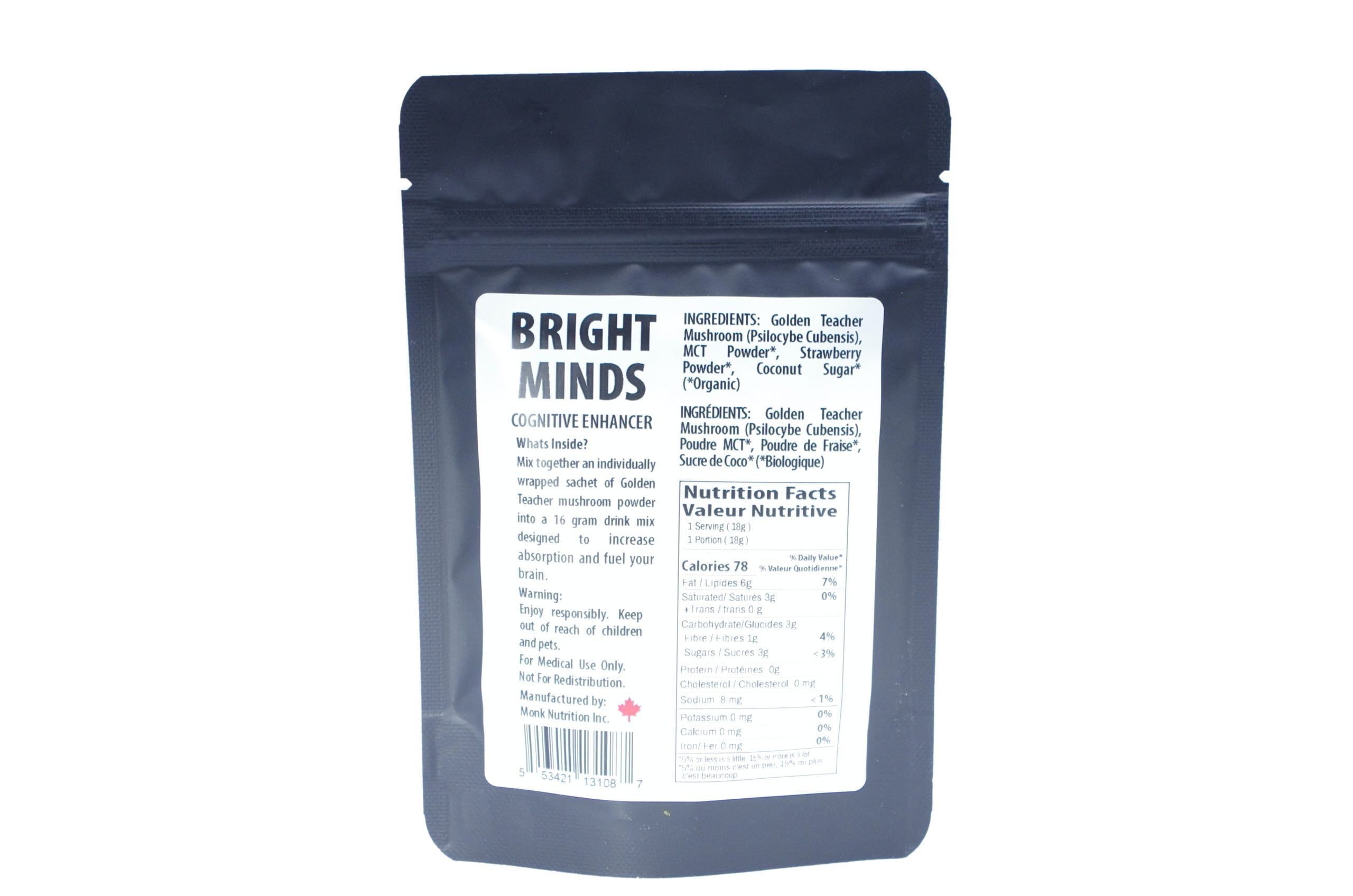 bright minds strawberry shake back scaled Bright Minds Psychedelic Fruit Shakes (2000mg Psilocybin)