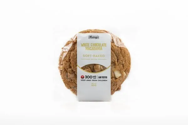 marys White Chocolate Macadamia 300mg Sativa 600x400 1 White Chocolate Macadamia Nut (300mg, Sativa)