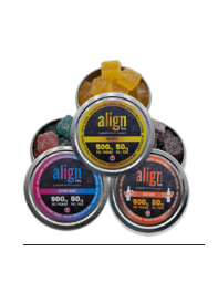 Align 1.1 herbal extract product jars packaging