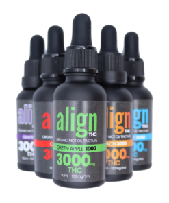Align THC tincture 3000mg dropper bottle cannabis oil product packaging