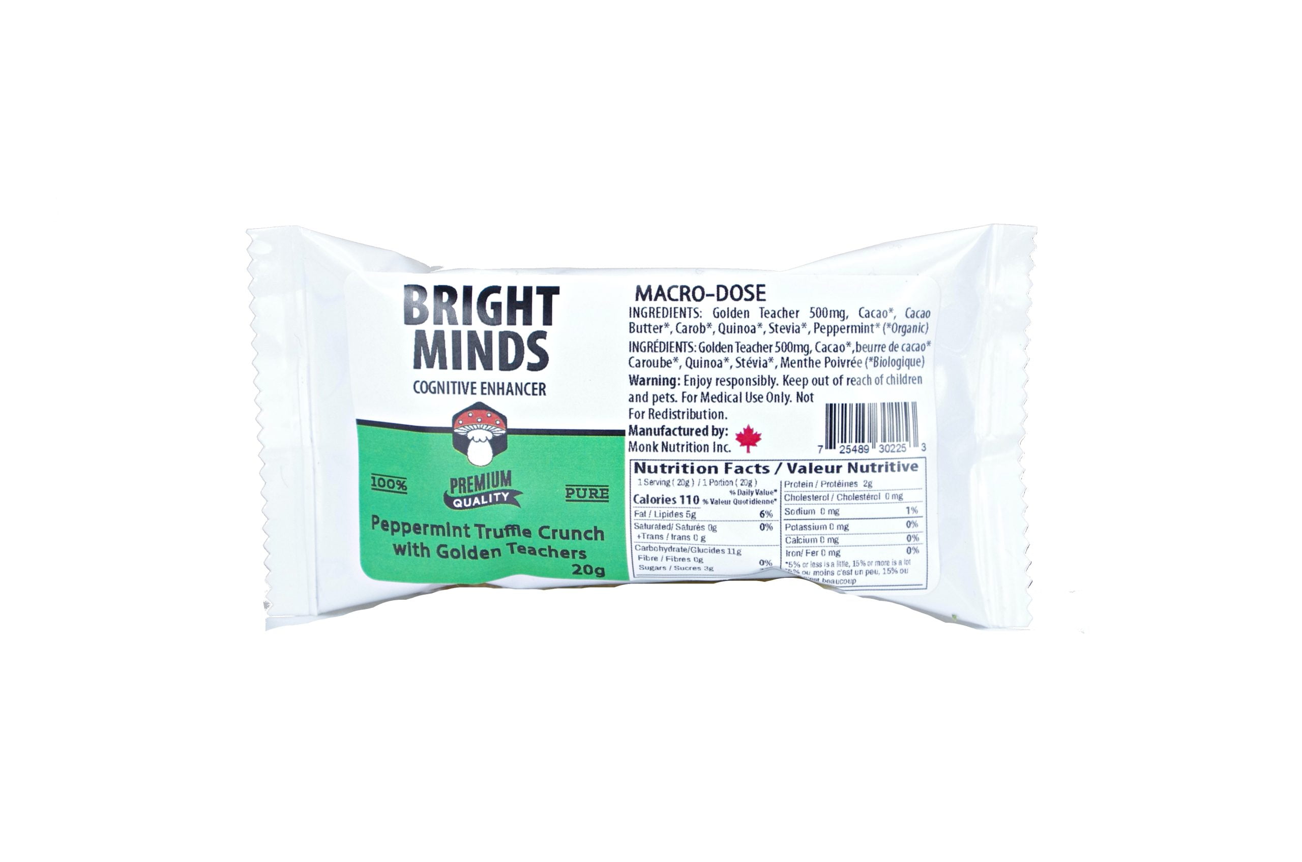 Bright Minds PM truffle scaled Bright Minds Peppermint Truffle Crunch (500mg Golden Teachers)