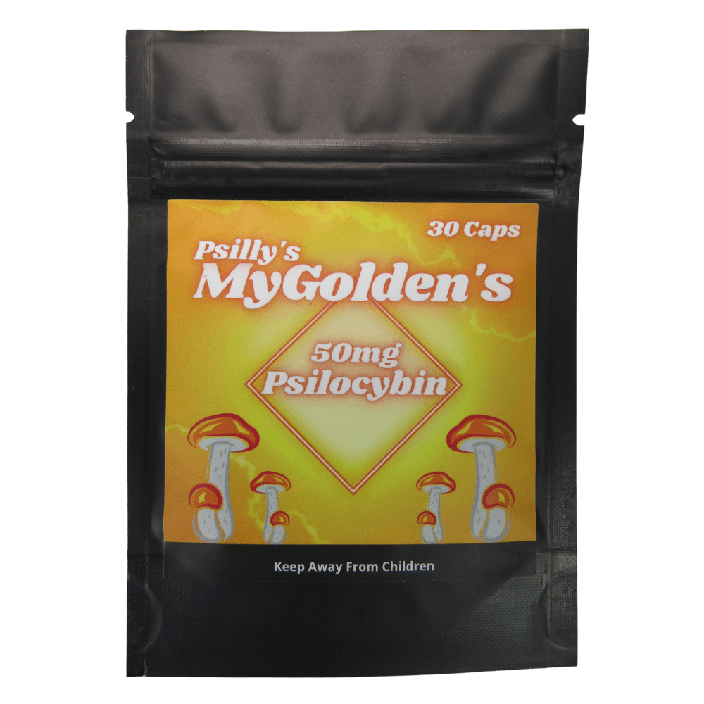 mygoldens 50mg 30 f Psilly's MyGoldens Microdose Caps