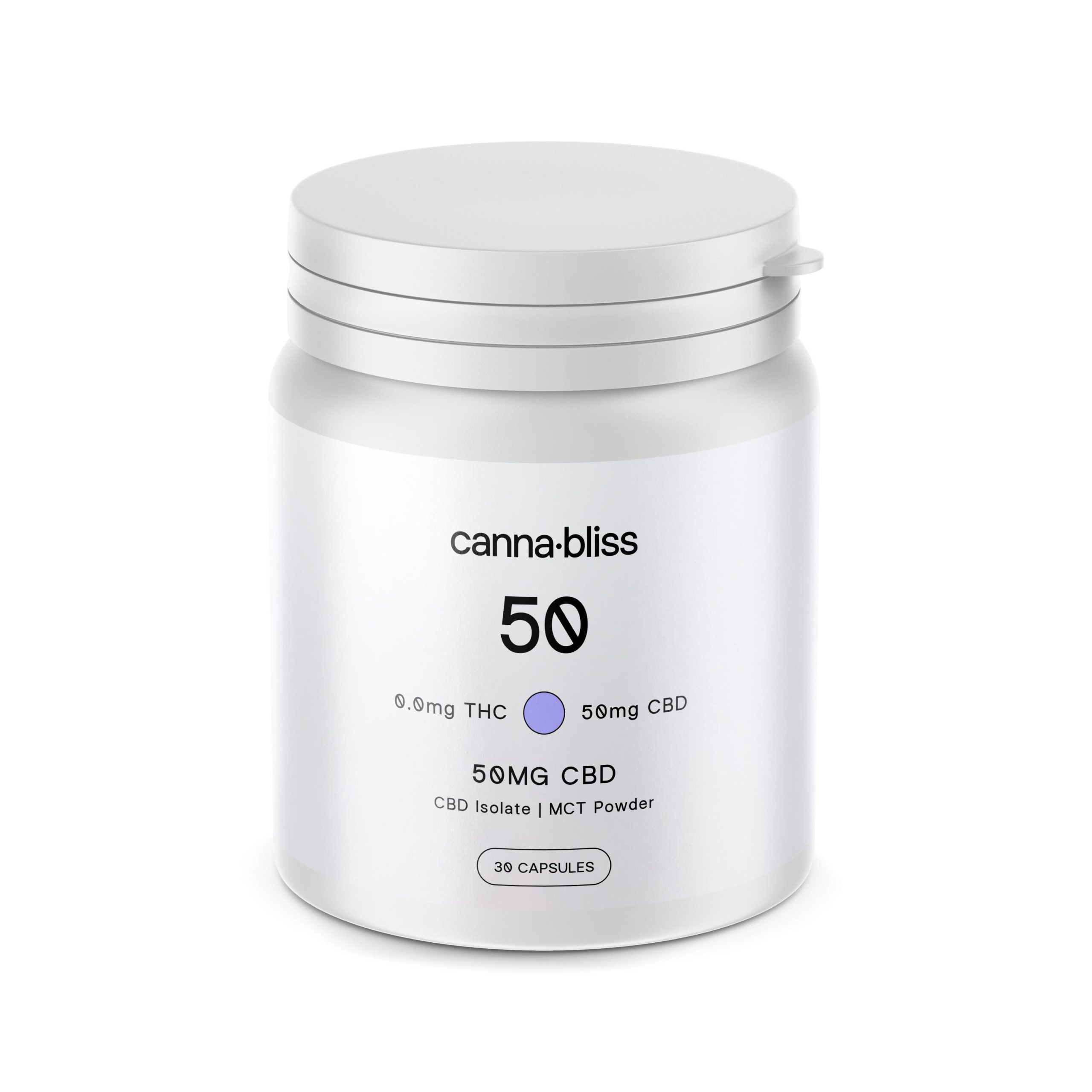 CBD50mg scaled 1 Canna Bliss CBD Capsules – 50mg