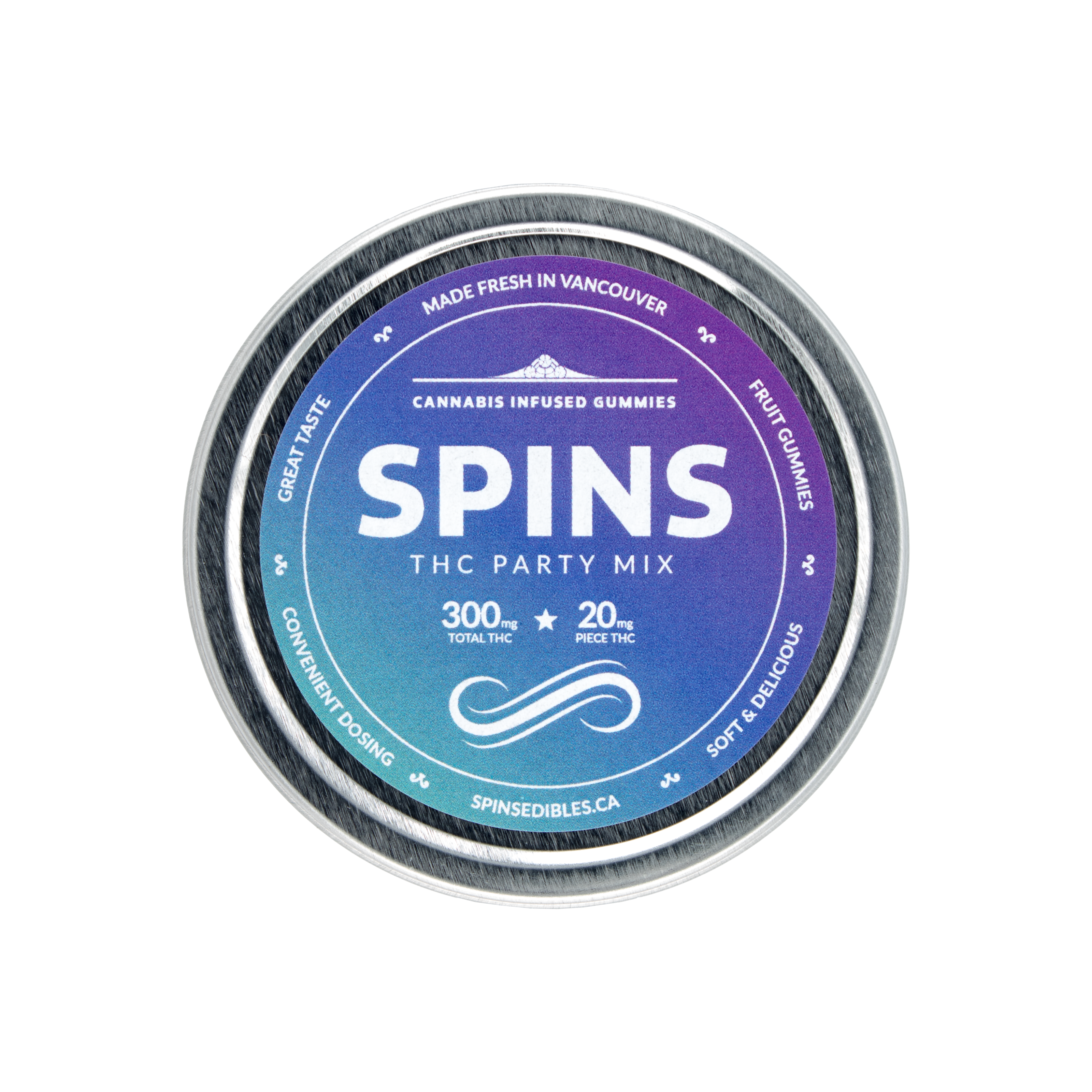 spins thc party mix 300mg hjcw SPINS - THC Party Mix Gummies