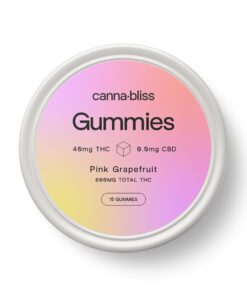 CannaBliss Gummies Pink Grapefruit THC scaled 1