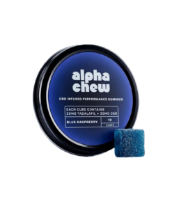 alpha chew 2 Alpha Chew cannabis edible container product packaging chewable CBD supplement round tin