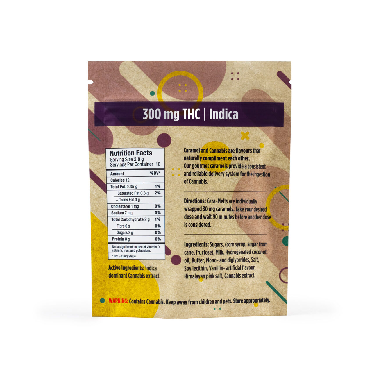 Twisted Extracts SALTED Caramelts indica back Twisted Extracts – Indica Salted Cara-Melts (300 mg THC)