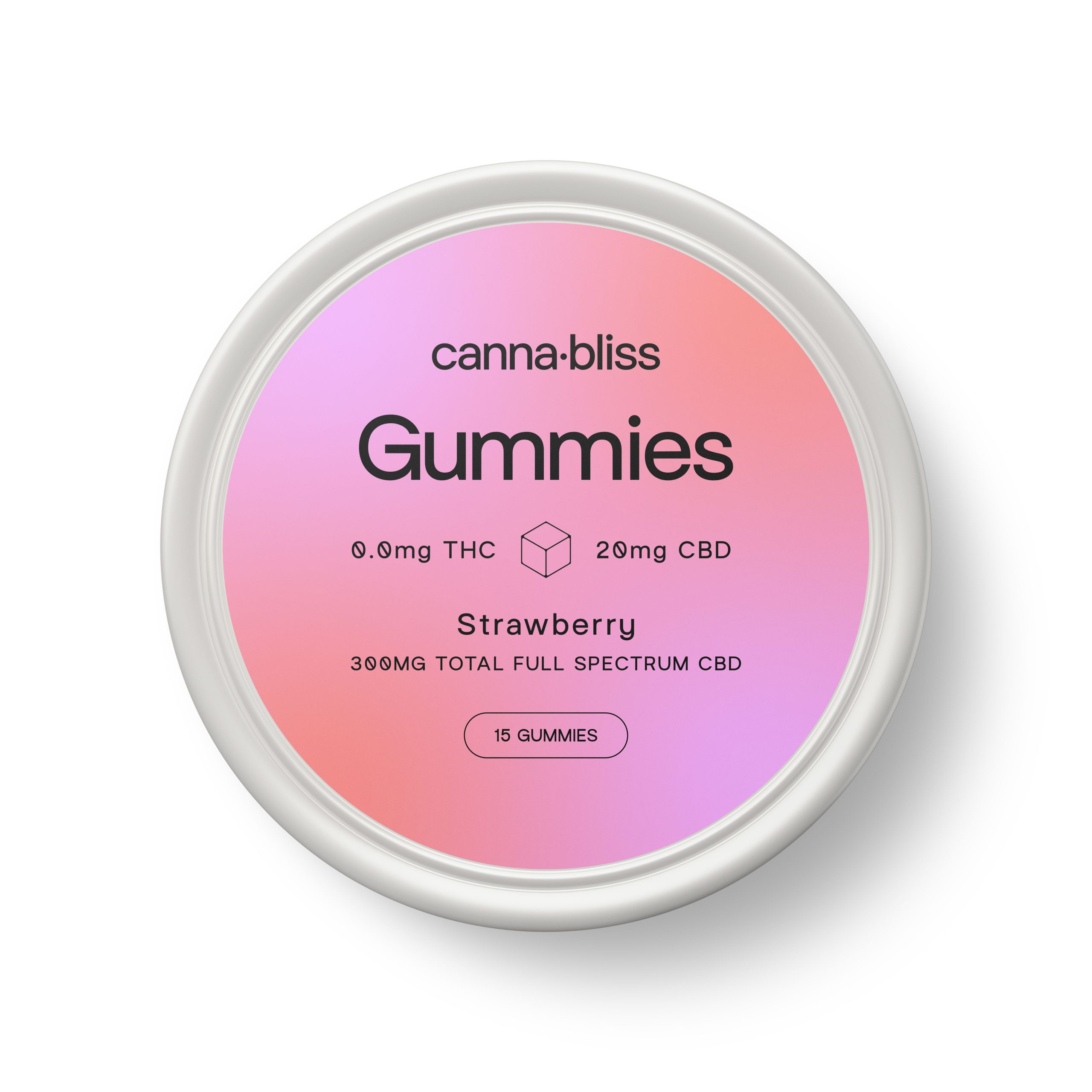 CannaBliss Gummies Strawberry CBD scaled 1 Canna Bliss CBD Gummies (300mg CBD)