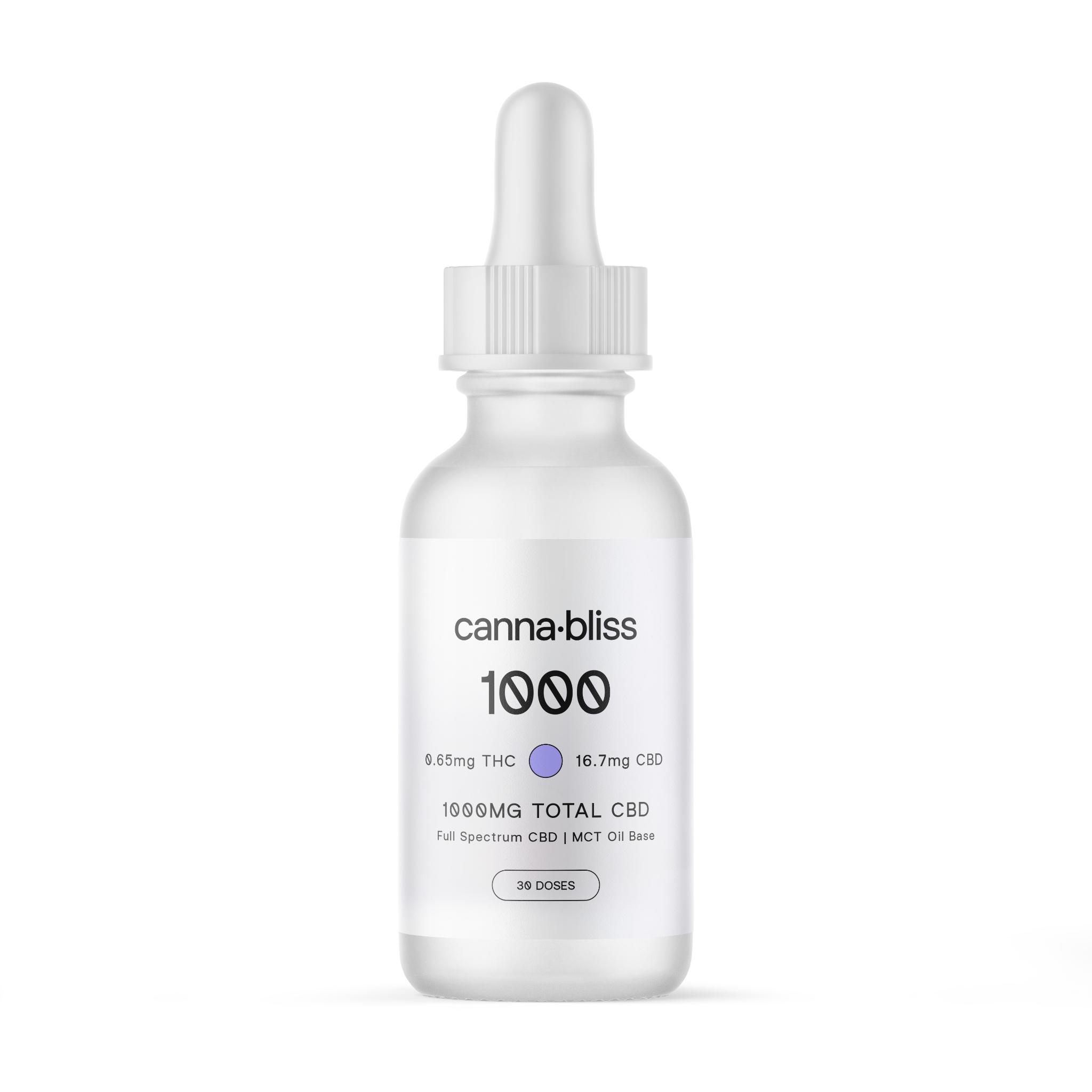 CannaBliss Tincture 1000 CBD Canna Bliss CBD Tincture (1000mg)