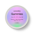 Canna Bliss Phoenix Tears Party Mix gummies in round tin with 40mg THC per gummy and 600mg total THC.