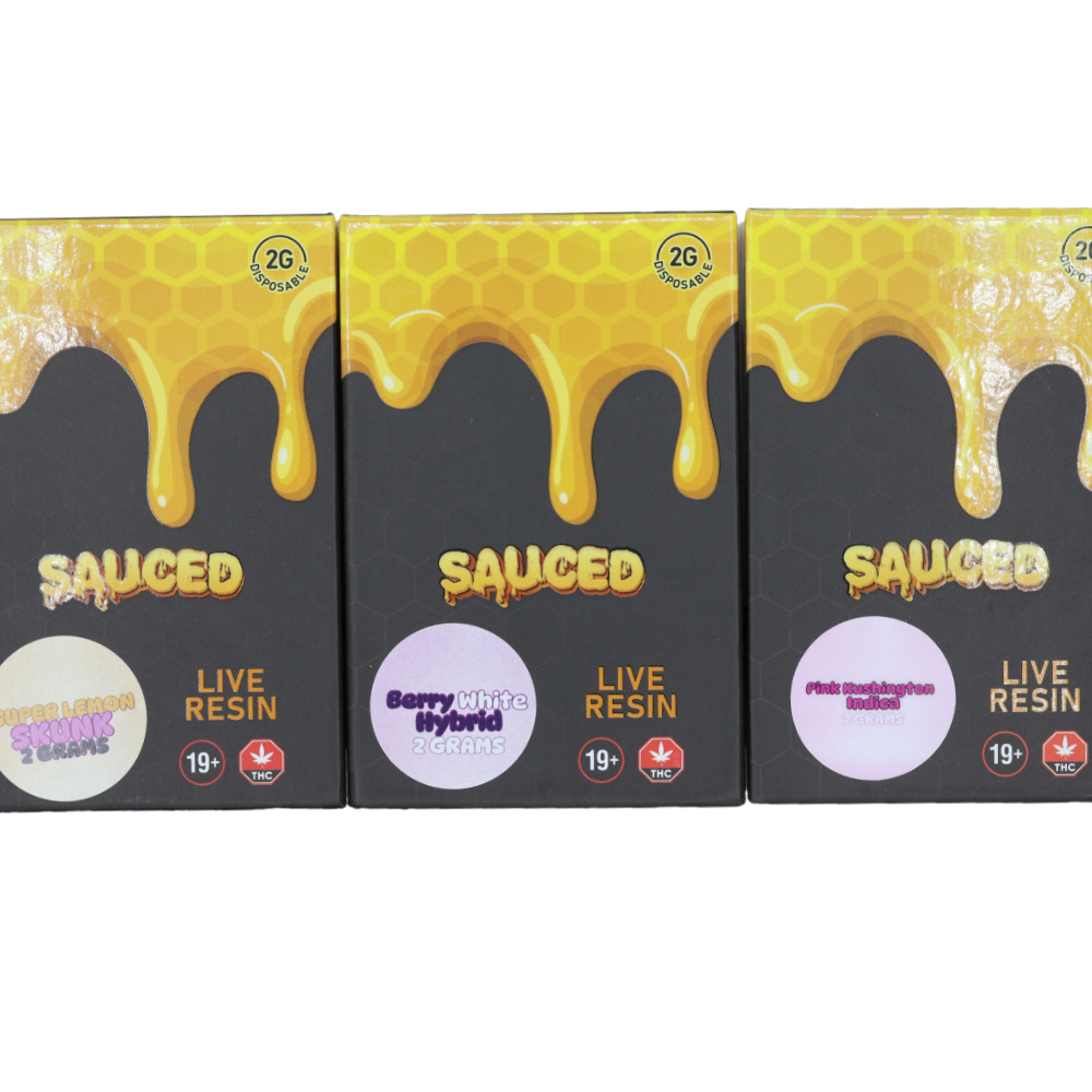 sauced 2g vape flav Sauced Live Resin Vapes (2g)