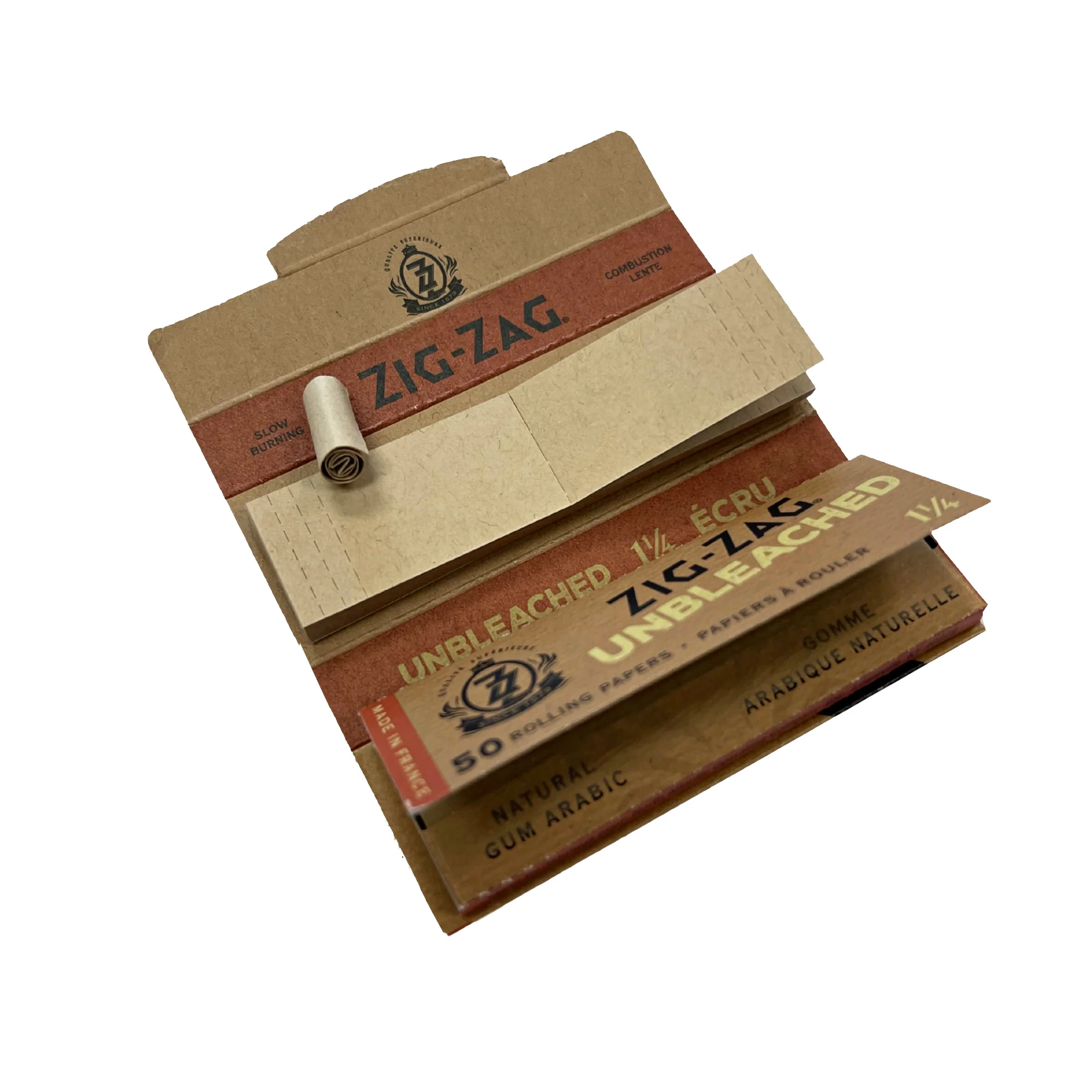 ZIG ZAG PT UNB Zig Zag Unbleached Rolling Papers and Tips - 1¼