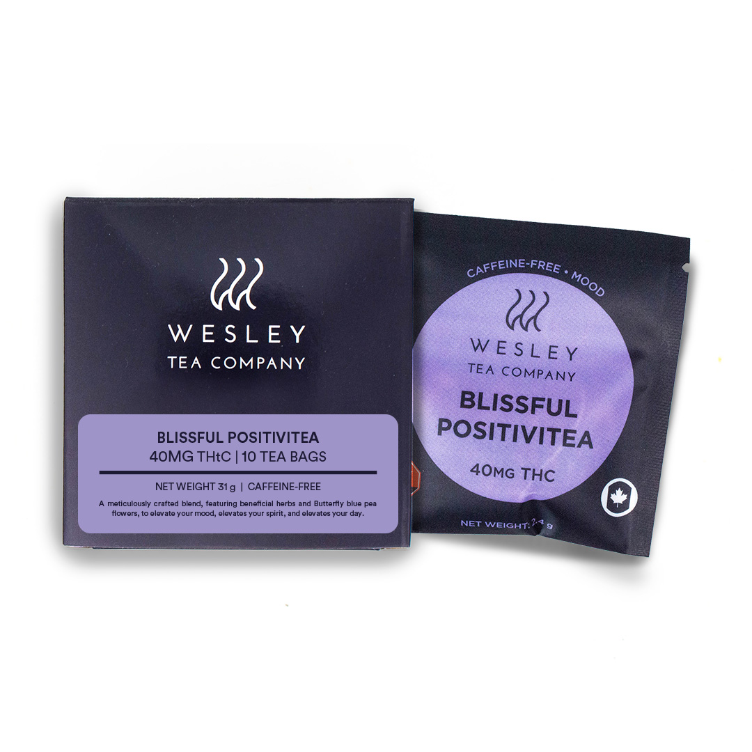 omc wesley tea box blissful positivitea Wesley THC Tea (40mg THC) - Blissful Positivitea