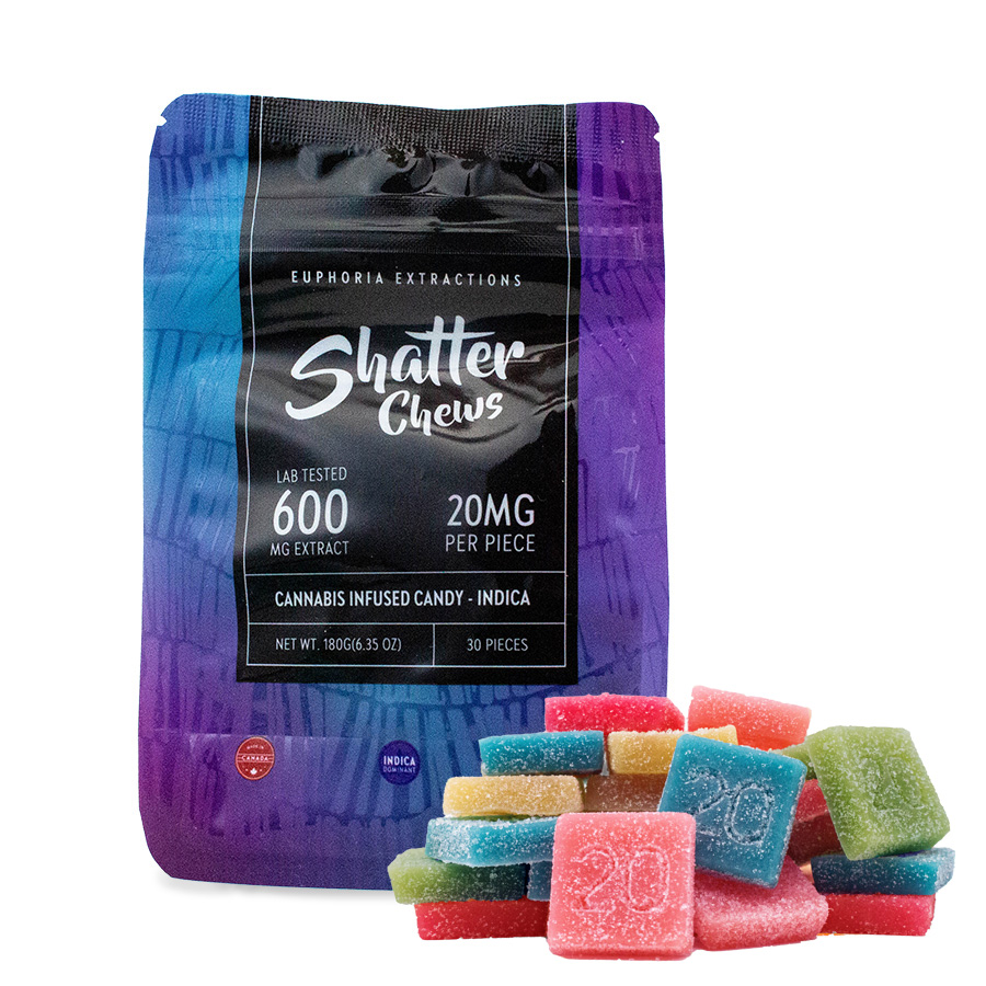 ee chews 600 indica Euphoria Shatter Chews - Indica Gummies (600mg THC)