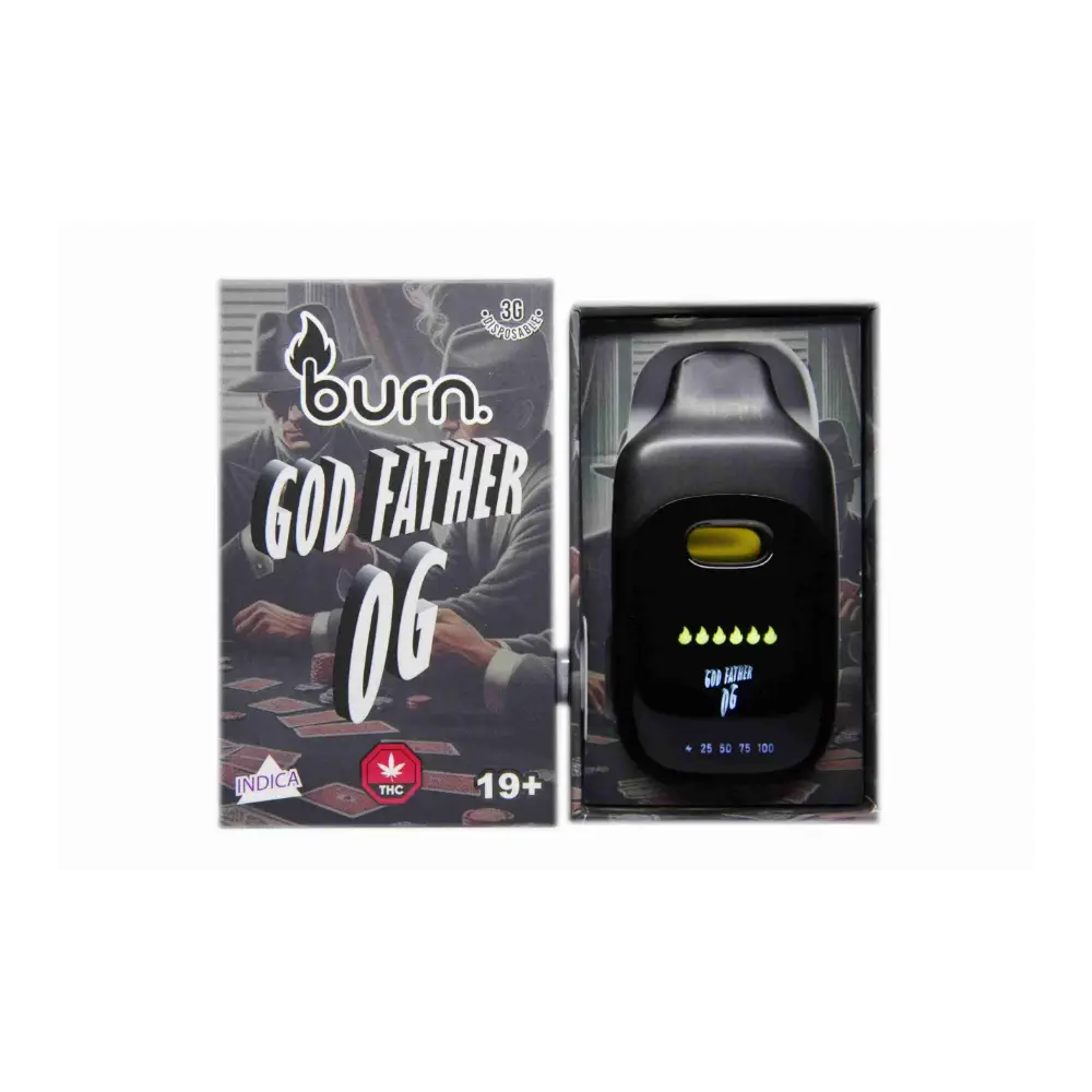 god father og Burn LCD Disposable - 3 Gram Vape