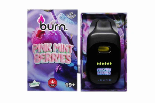 pink mint berries front scaled 1 Burn LCD Disposable - 3 Gram Vape